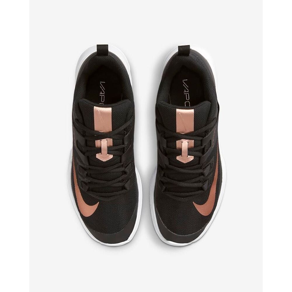 Nike Women's Size 8 Court Vapor Light Tennis Shoes Black Gold Athletic Sneakers - Picture 15 of 16
